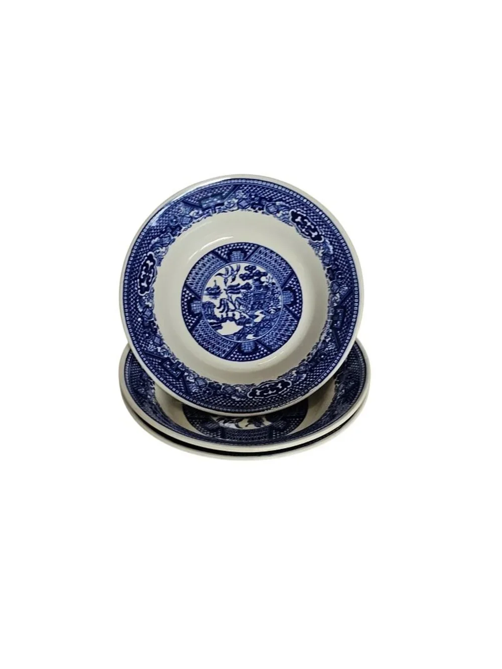 3 Royal USA Blue Willow Dessert Bowls 5